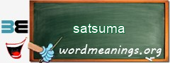 WordMeaning blackboard for satsuma